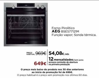 El Corte Inglés Forno pirolítico aeg promoção