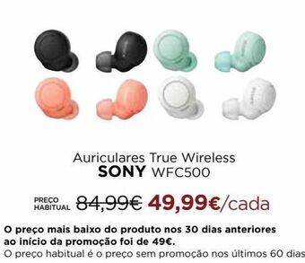 El Corte Inglés Auriculares sony promoção