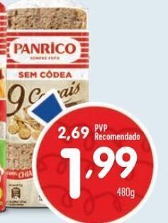 Minipreço Pão de forma panrico promoção