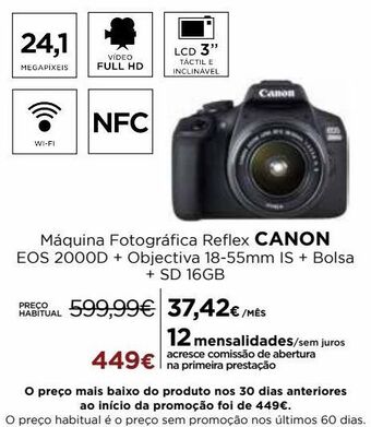 El Corte Inglés Câmera fotográfica canon promoção