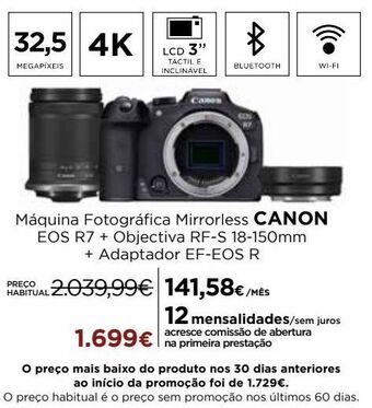 El Corte Inglés Câmera fotográfica canon promoção