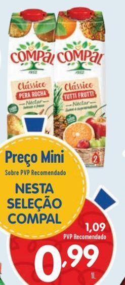 Minipreço Suco de frutas compal promoção
