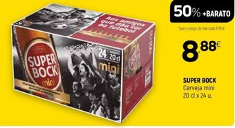 Coviran Super Bock Cerveja Mini 20cl x 24 u. promoção