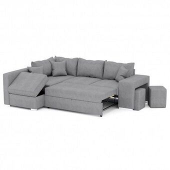 Homy Casa Sofá de canto reversível com cama e baú hutch promoção