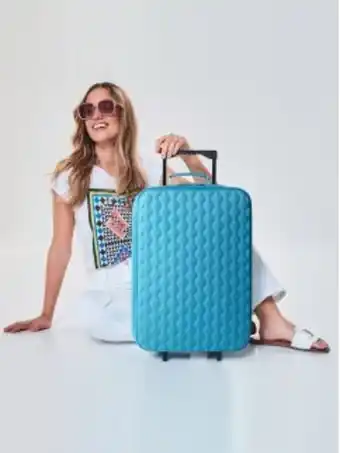 Trolley azul com pega telescópica