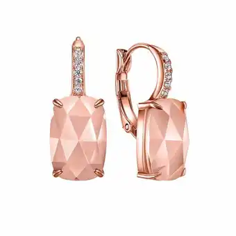 Brincos crystal beauty rose quartz