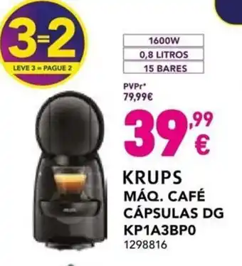 Radio Popular Krups Maq. cafe Capsulas DG promoção