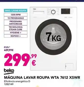 Radio Popular Beko Maquina Lavar Roupa WTA 7kg promoção