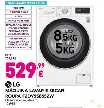 Radio Popular LG maquina Lavar e Secar Roupa promoção