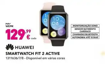 Radio Popular Huawei Smartwatch Fit 2 Active promoção