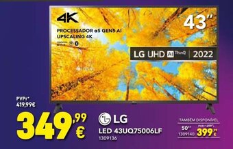 Radio Popular LG Led 43" promoção