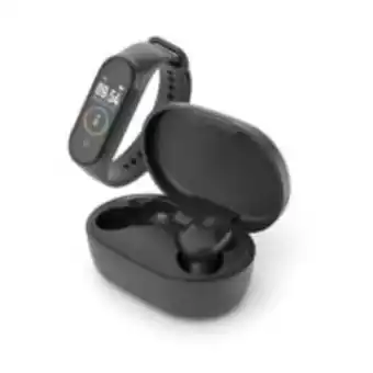 Kit auricular bt + pulseira de atividade bt ledwood preto