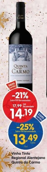 Vinho tinto quinta do carmo