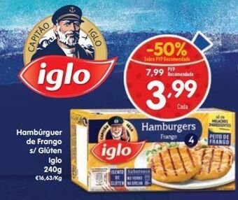 Minipreço Hambúrguer de frango iglo promoção