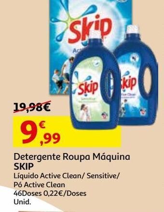 Auchan Det. roupa máq. liquído skip promoção
