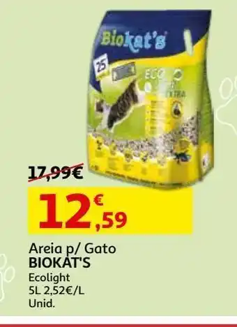 Auchan Areia p/ gato biokat promoção