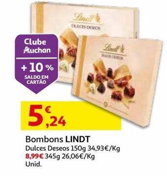 Auchan Chocolate lindt promoção