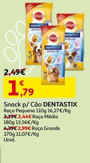 Auchan Snack cão dentastix pedigree promoção