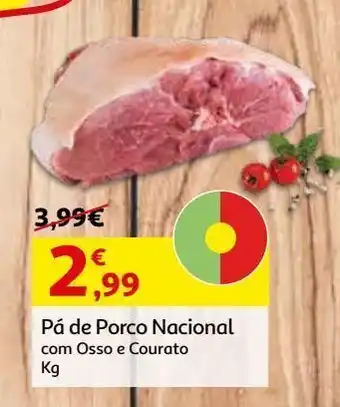 Auchan Porco nacional pá c/ossoe couro kg promoção