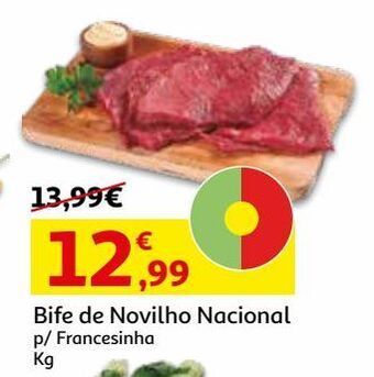 Auchan Novilho bife francesinha kg promoção