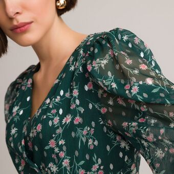 Vestido curto efeito envelope