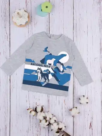 Prénatal T-shirt de criança 'artic' cinzento/azul - prénatal promoção