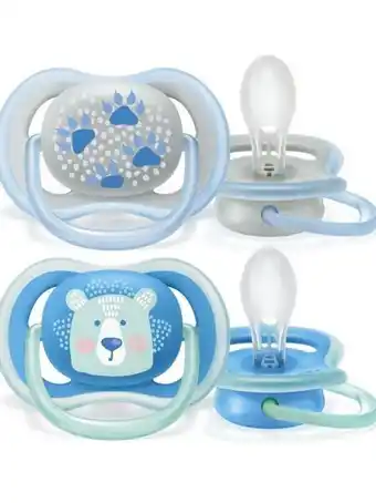 Chupetas philips avent 2 ultra air 6-18 macho - polar - avent