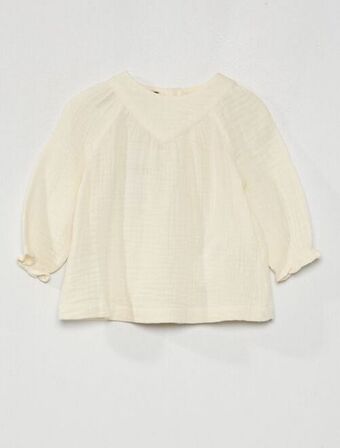 Kiabi Blusa em gaze de algodão promoção