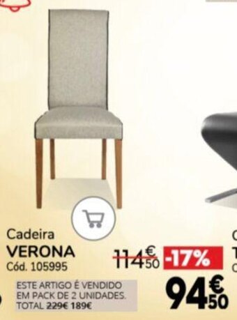Conforama cadeira Verona promoção