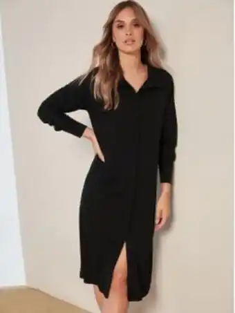 Venca Vestido-camisa em malha interlock promoção