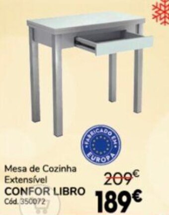 Conforama Mesa de Cozinha Extensivel Confor Libro promoção