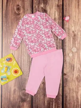 Pijama de 2 peças de pijama de lã de menina "bears - prénatal