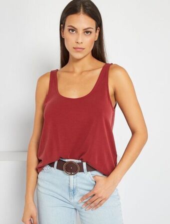 Kiabi Top de malha com gola redonda promoção