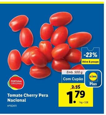 Lidl Tomate cherry pera nacional promoção