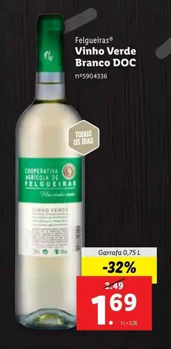 Lidl Vinho verde branco doc promoção