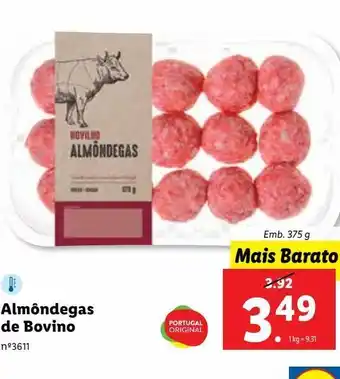 Lidl Almôndegas de bovino promoção
