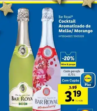 Lidl Cocktail aromatizado de melão/ morango promoção
