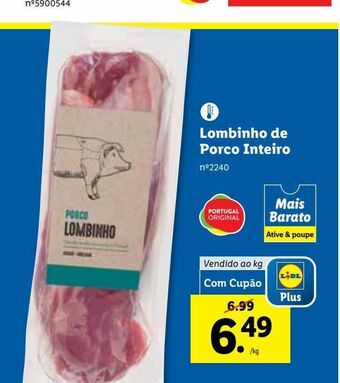 Lidl Lombinho de porco inteiro promoção