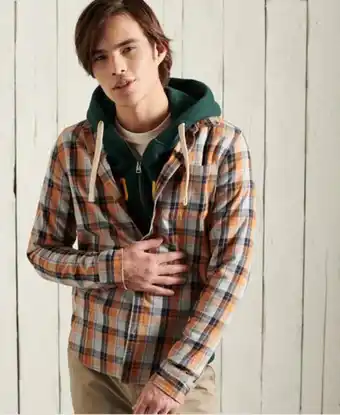 Superdry Sun faded lumberjack shirt promoção