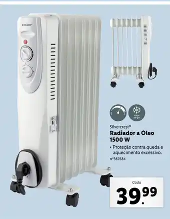 Lidl Radiador de óleo 1500w promoção