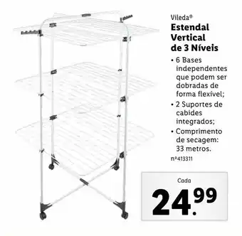 Estendal vertical de 3 níveis vileda