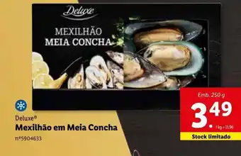 Lidl Mexilhao em meia concha deluxe promoção
