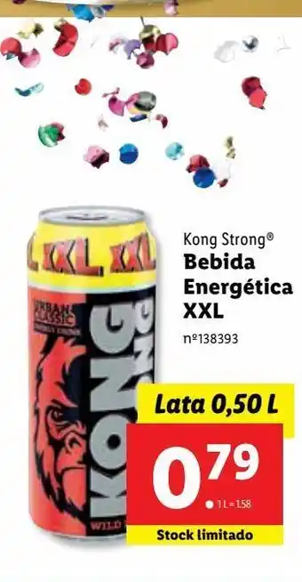 Lidl Bebida energética xxl promoção
