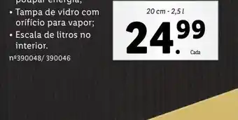 Lidl Panela inox 20cm 2.5l promoção
