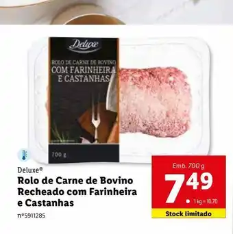 Lidl Rolo de carne de bovino recheado com farinheira e castanhas promoção