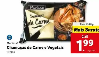 Lidl Chamuças de carne e vegetais monissa promoção
