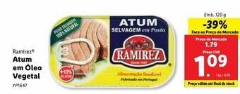 Lidl Atum em oleo vegetal promoção