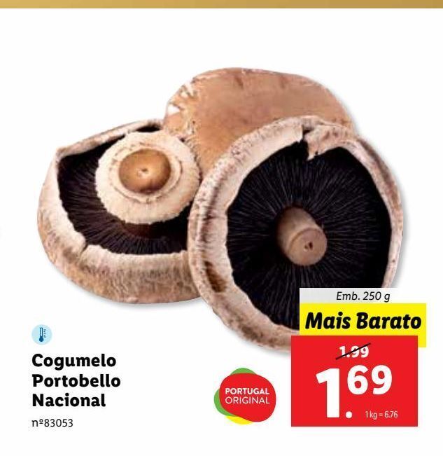 Promoção Cogumelos portobello nacional em Lidl