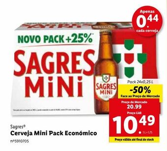 Lidl Cerveja sagres mini promoção