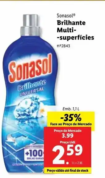 Lidl Brilhante multi-superdícies sonasol promoção